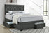 Upholstered Queen Storage Panel Bed Grey