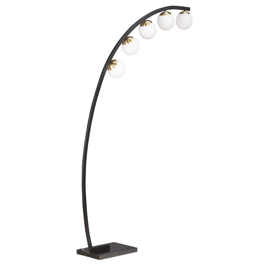 78-inch Spherical 5-light Arc Metal Floor Lamp Black