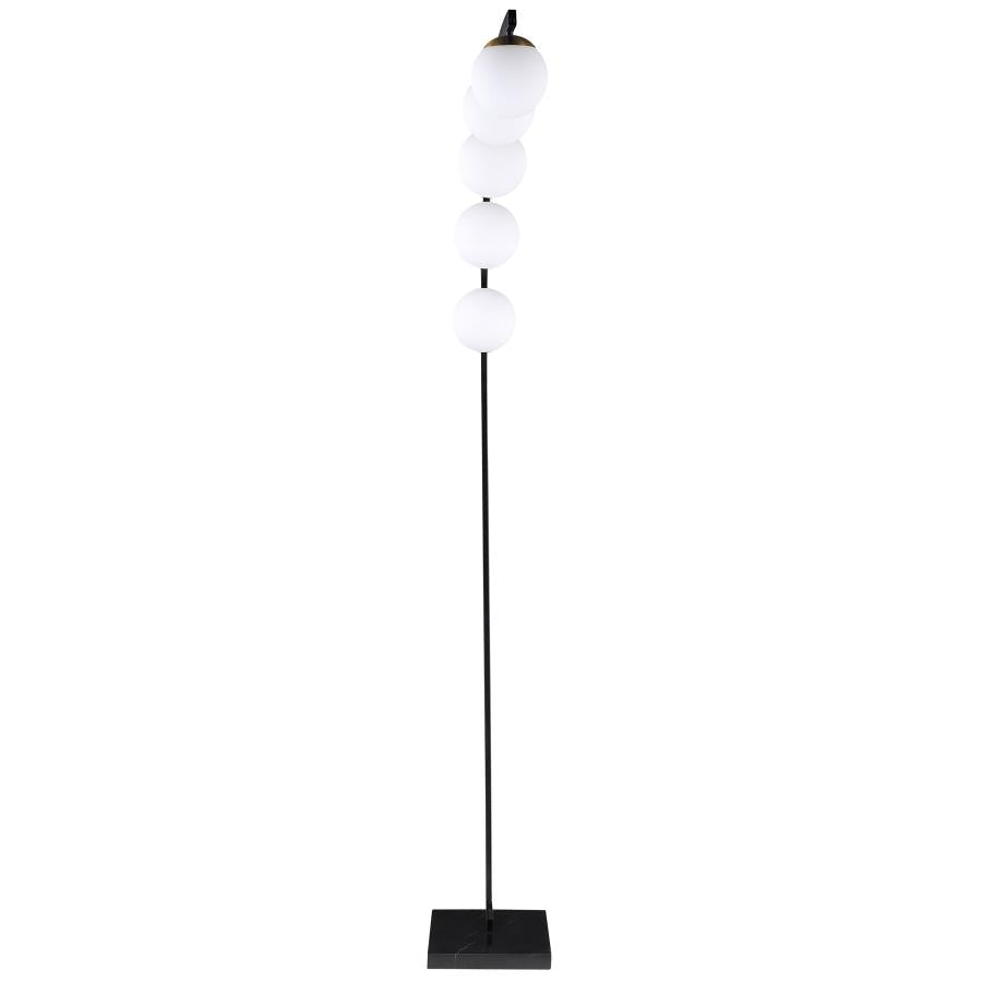 78-inch Spherical 5-light Arc Metal Floor Lamp Black