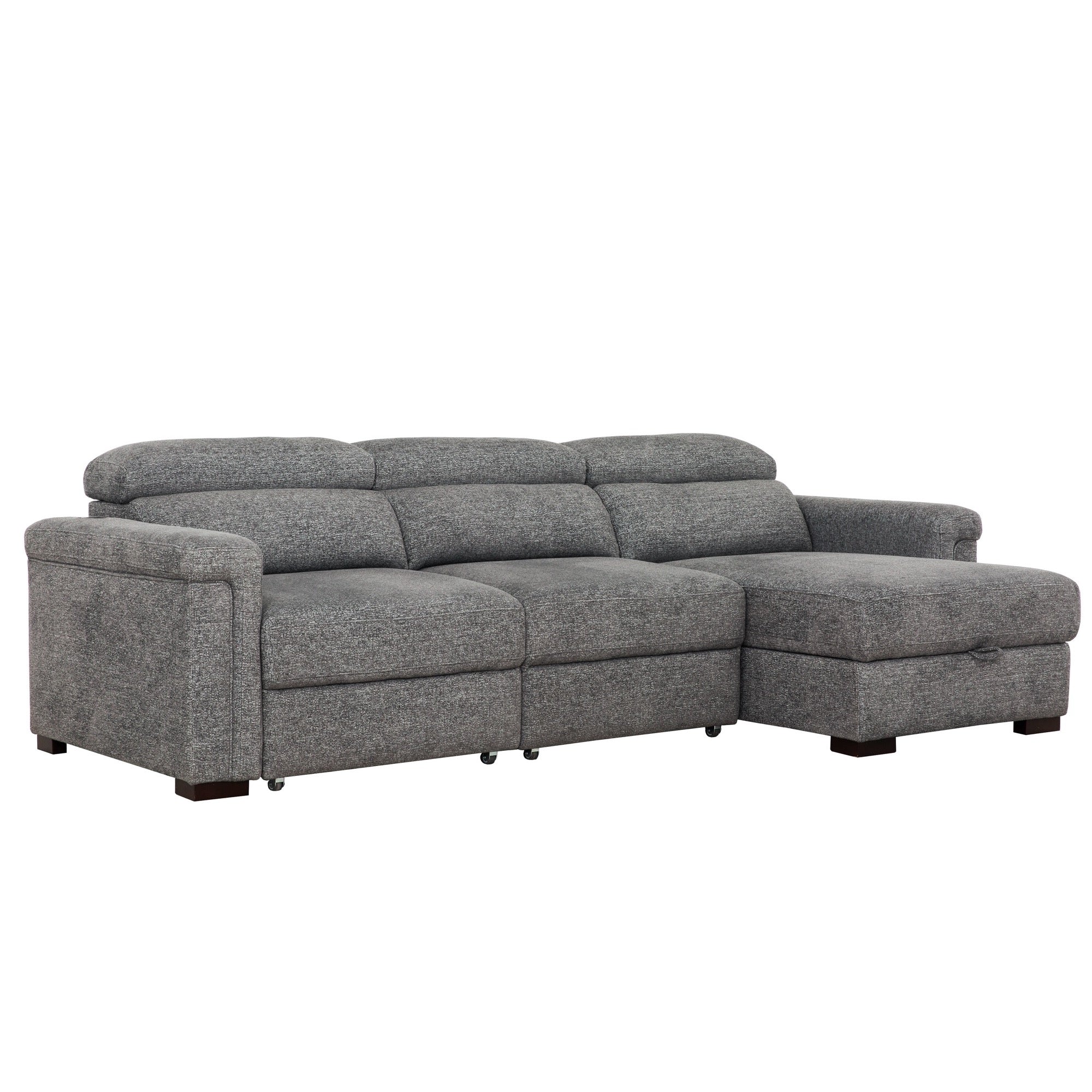 Logan Power Sectional with Sliders and Chaise