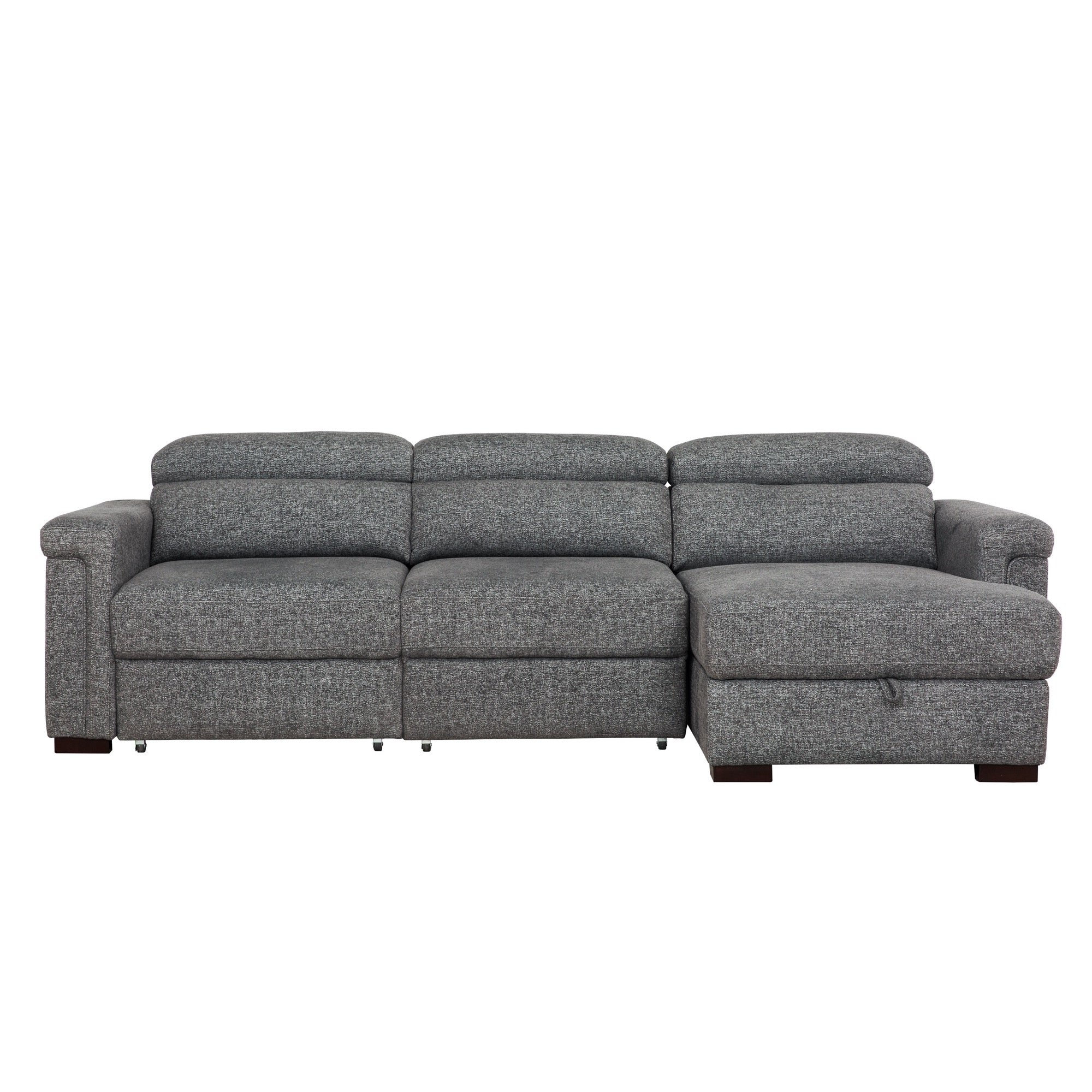 Logan Power Sectional with Sliders and Chaise